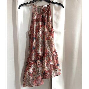 BCBG Generation Womens Top Small Sheer Asymmetric‎ Y2K Halter Sheer Retro 18478